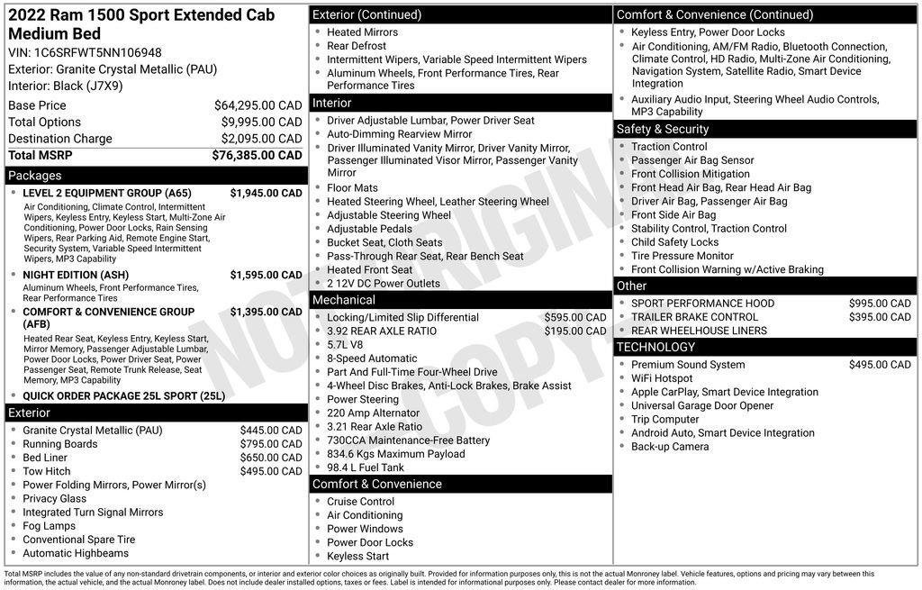 Used 2022 RAM 1500 Sport w/ Level 2 Equipment Group AWD/4WD image 11
