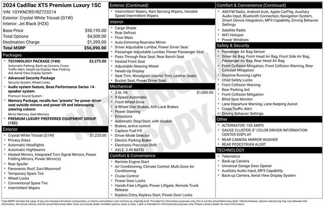 Certified 2024 Cadillac XT5 Premium Luxury w/ Technology Package FWD image 7