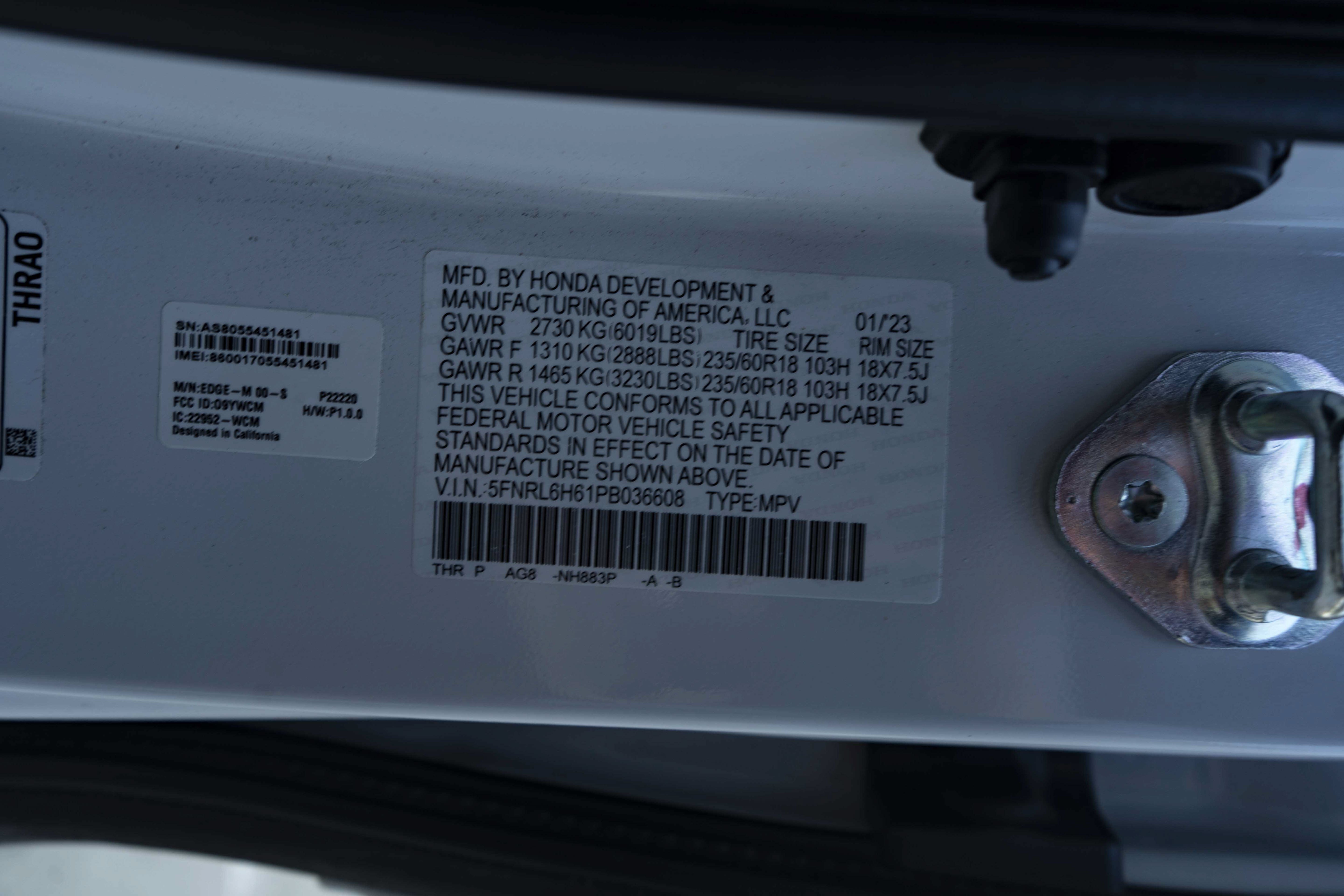 Certified 2023 Honda Odyssey EX-L image 46