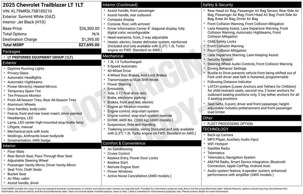 Used 2025 Chevrolet TrailBlazer LT AWD/4WD image 6