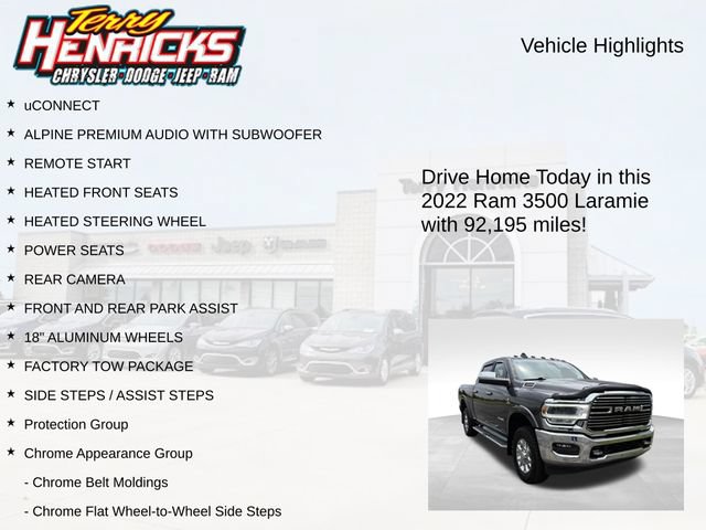 Used 2022 RAM 3500 Laramie w/ Chrome Appearance Group AWD/4WD image 4