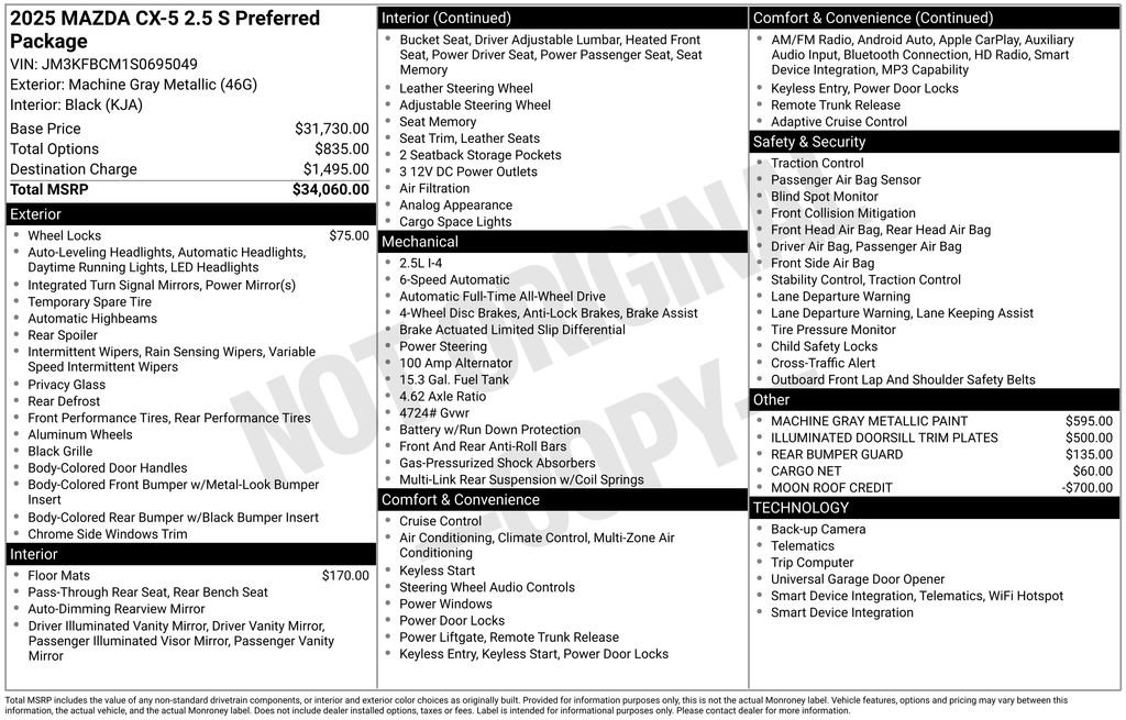 Certified 2025 MAZDA CX-5 AWD 2.5 S w/ Preferred Package image 5