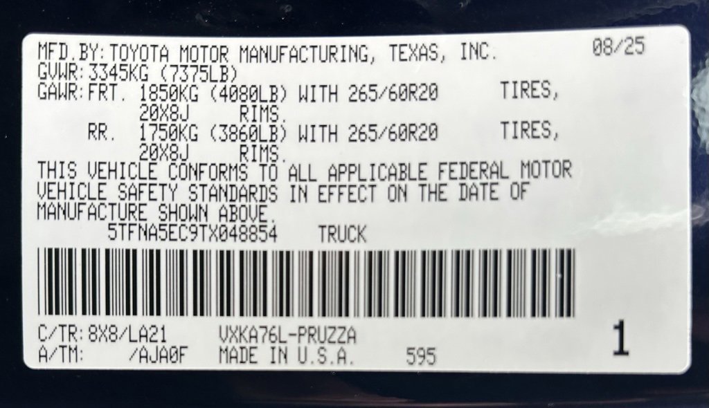 New 2026 Toyota Tundra Platinum image 25