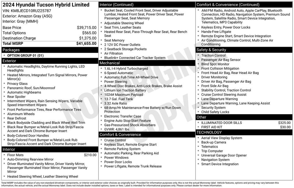 Used 2024 Hyundai Tucson Limited AWD/4WD image 15