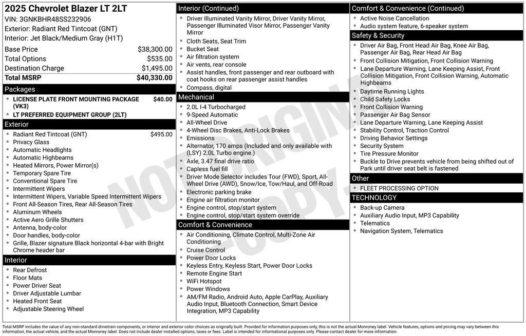 Used 2025 Chevrolet Blazer LT image 25