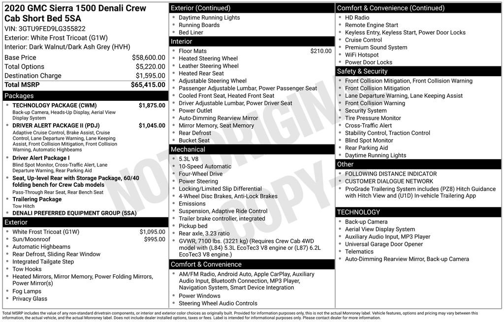 Certified 2020 GMC Sierra 1500 Denali w/ Technology Package image 13