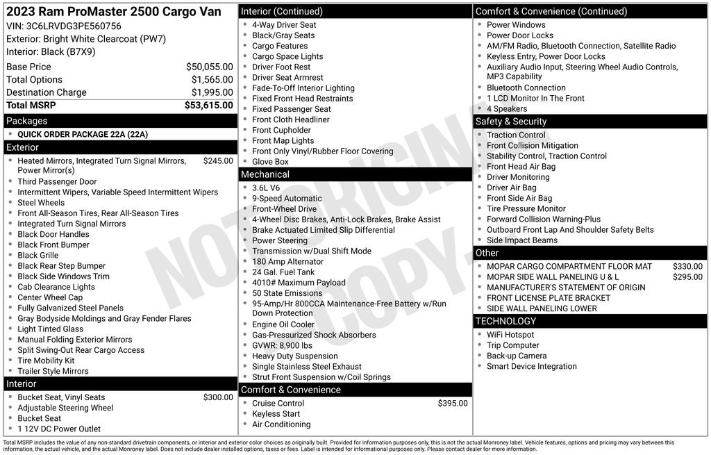 Used 2023 RAM ProMaster 2500 image 9