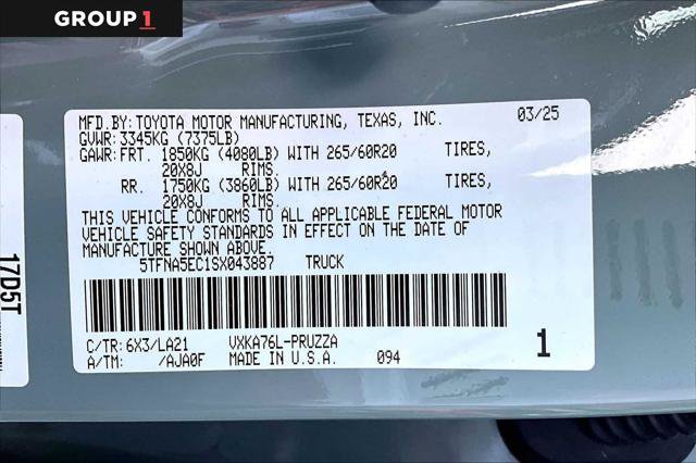 Certified 2025 Toyota Tundra Platinum AWD/4WD image 37