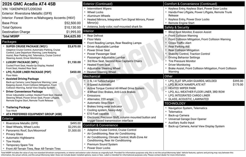 New 2026 GMC Acadia AT4 w/ Super Cruise Package image 37