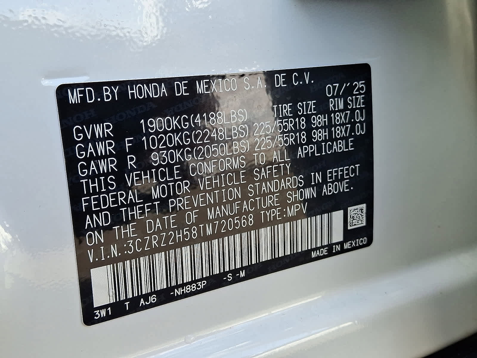 Certified 2026 Honda HR-V Sport image 28