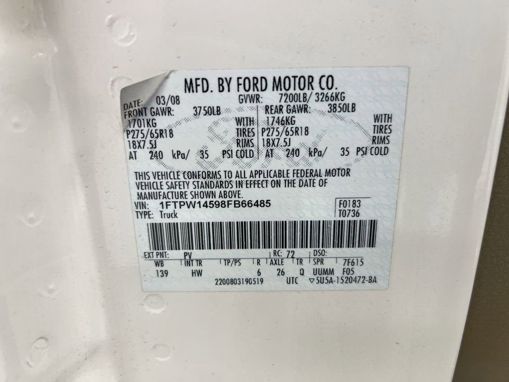 Used 2008 Ford F150 Lariat AWD/4WD image 28