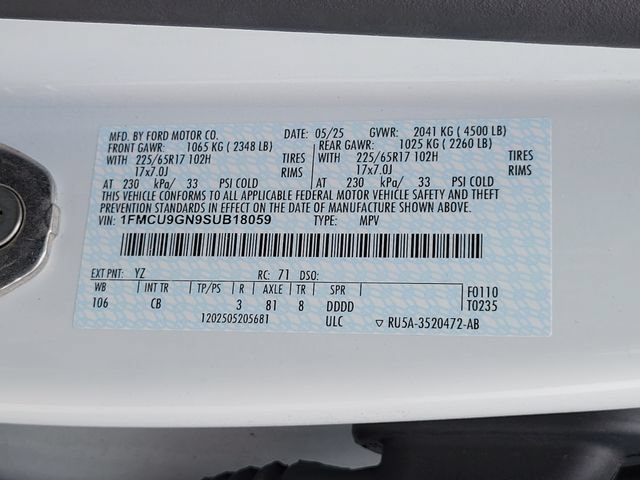 Certified 2025 Ford Escape Active AWD/4WD image 16