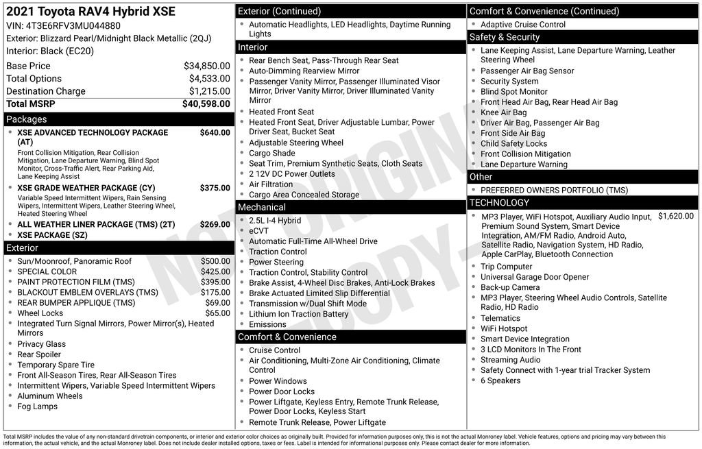 Certified 2021 Toyota RAV4 XSE AWD/4WD image 33