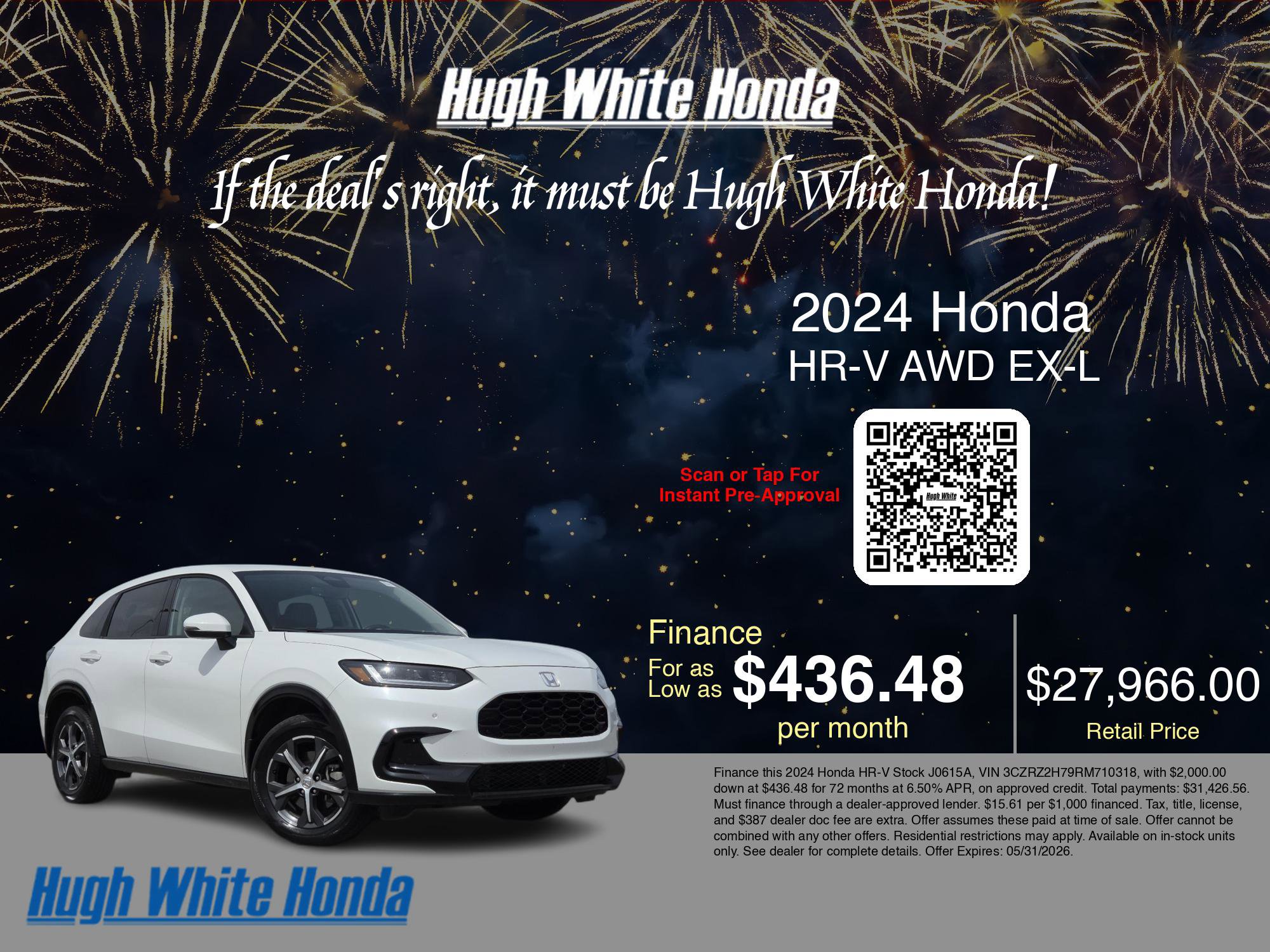Used 2024 Honda HR-V EX-L image 3