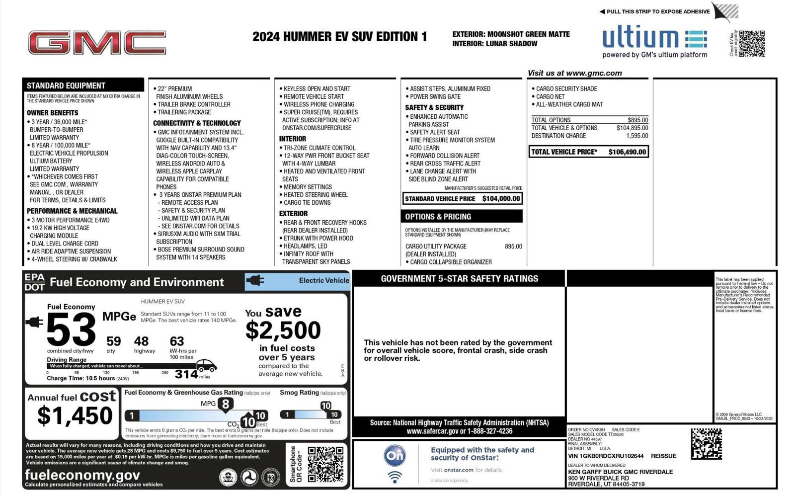 Used 2024 GMC Hummer EV 3X w/ LPO, Cargo Utility Package image 3