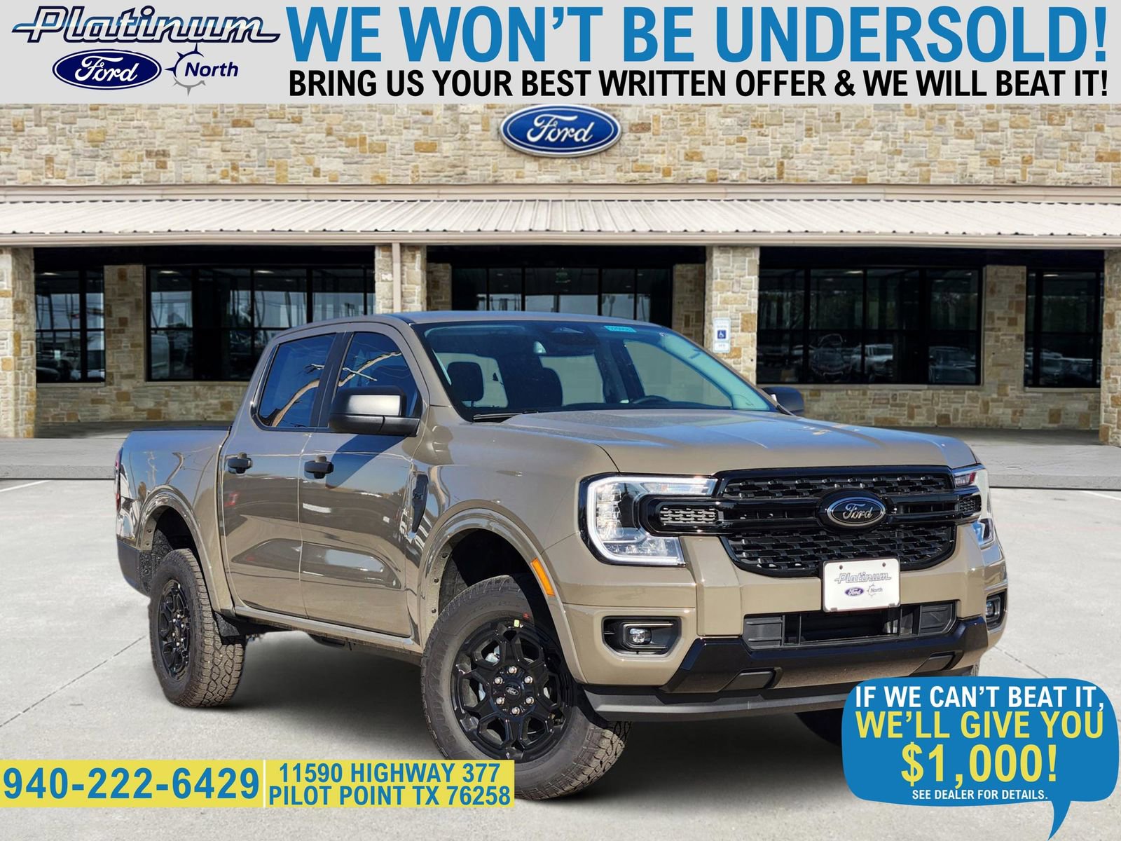 New 2025 Ford Ranger XLT w/ Black Appearance Package