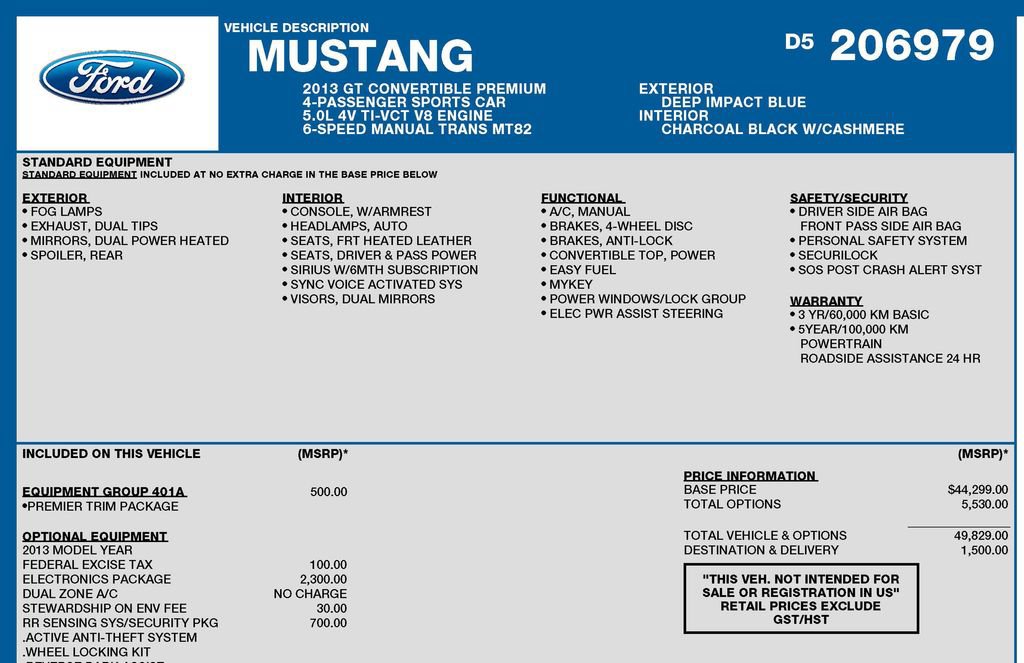 Used 2013 Ford Mustang GT Premium w/ Electronics Pkg RWD image 3