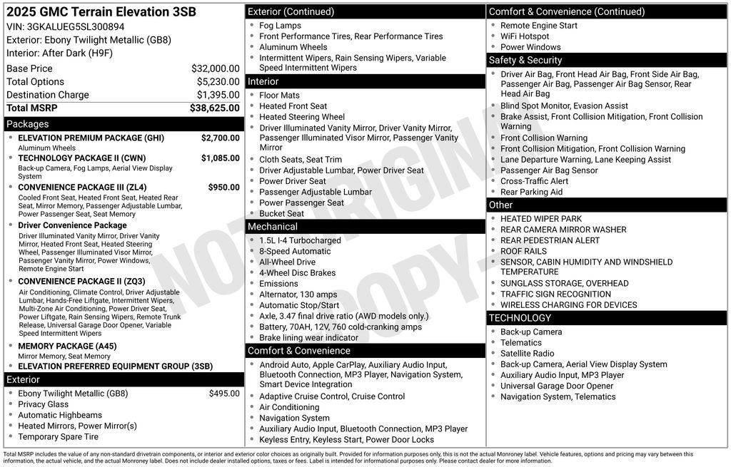 Used 2025 GMC Terrain Elevation w/ Elevation Premium Package image 4