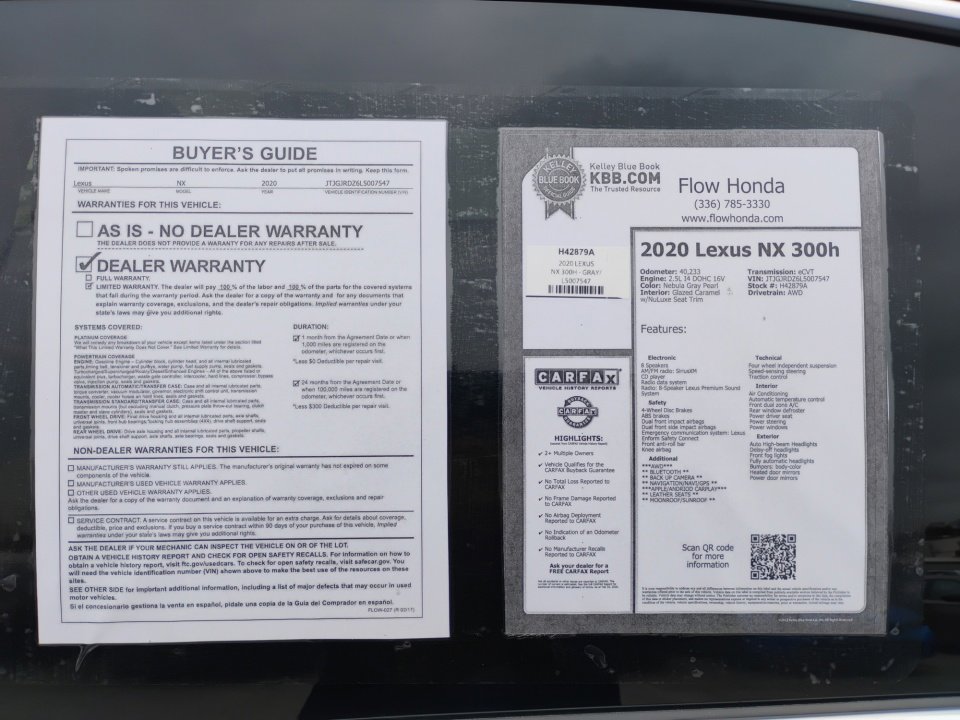 Used 2020 Lexus NX 300h AWD w/ Premium Package image 37