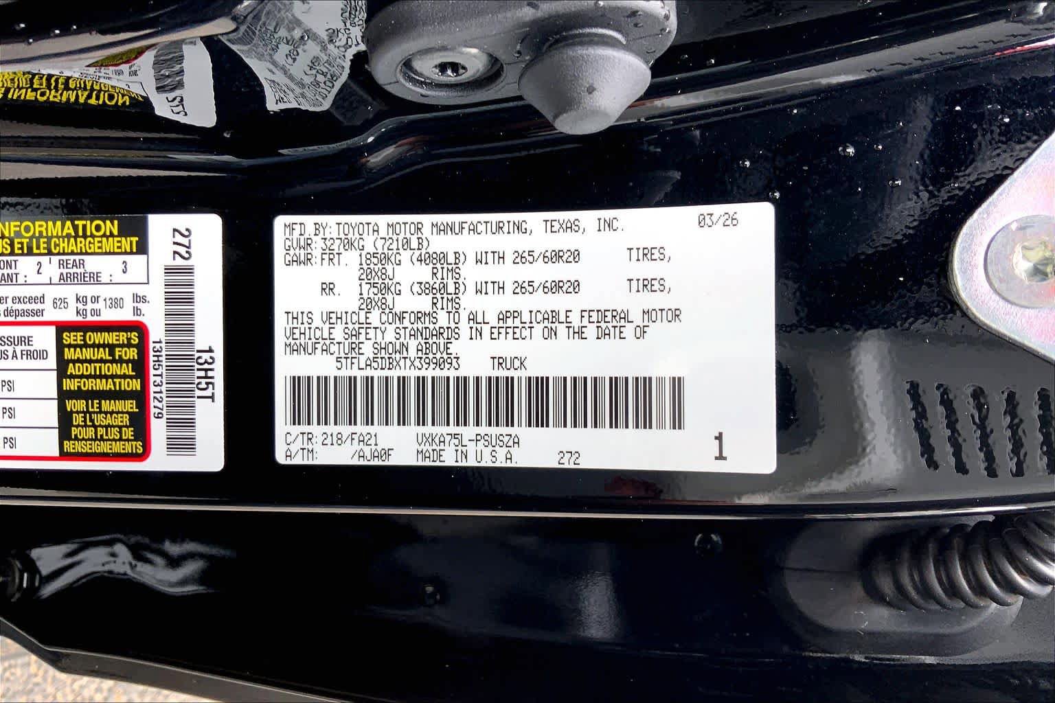 Used 2026 Toyota Tundra SR5 w/ SX Package AWD/4WD image 37