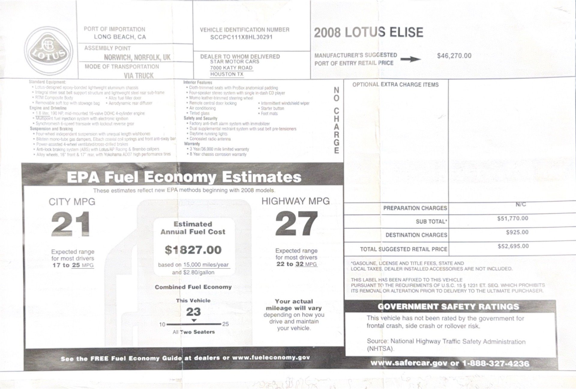 Used 2008 Lotus Elise RWD image 26