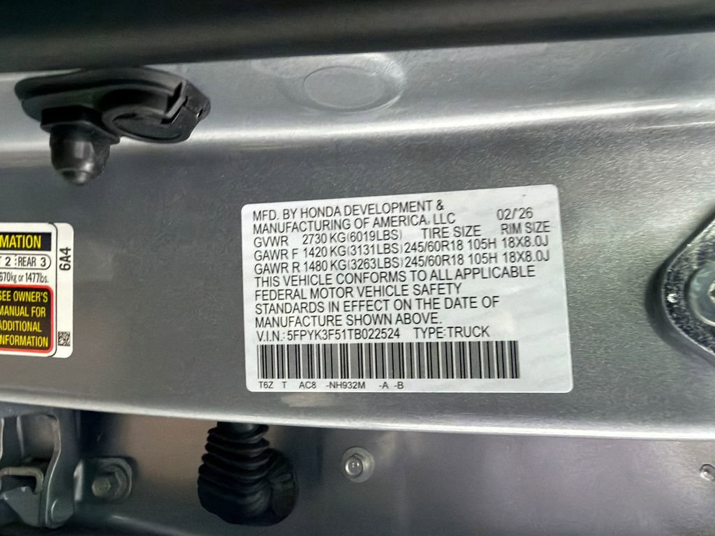 New 2026 Honda Ridgeline RTL image 35