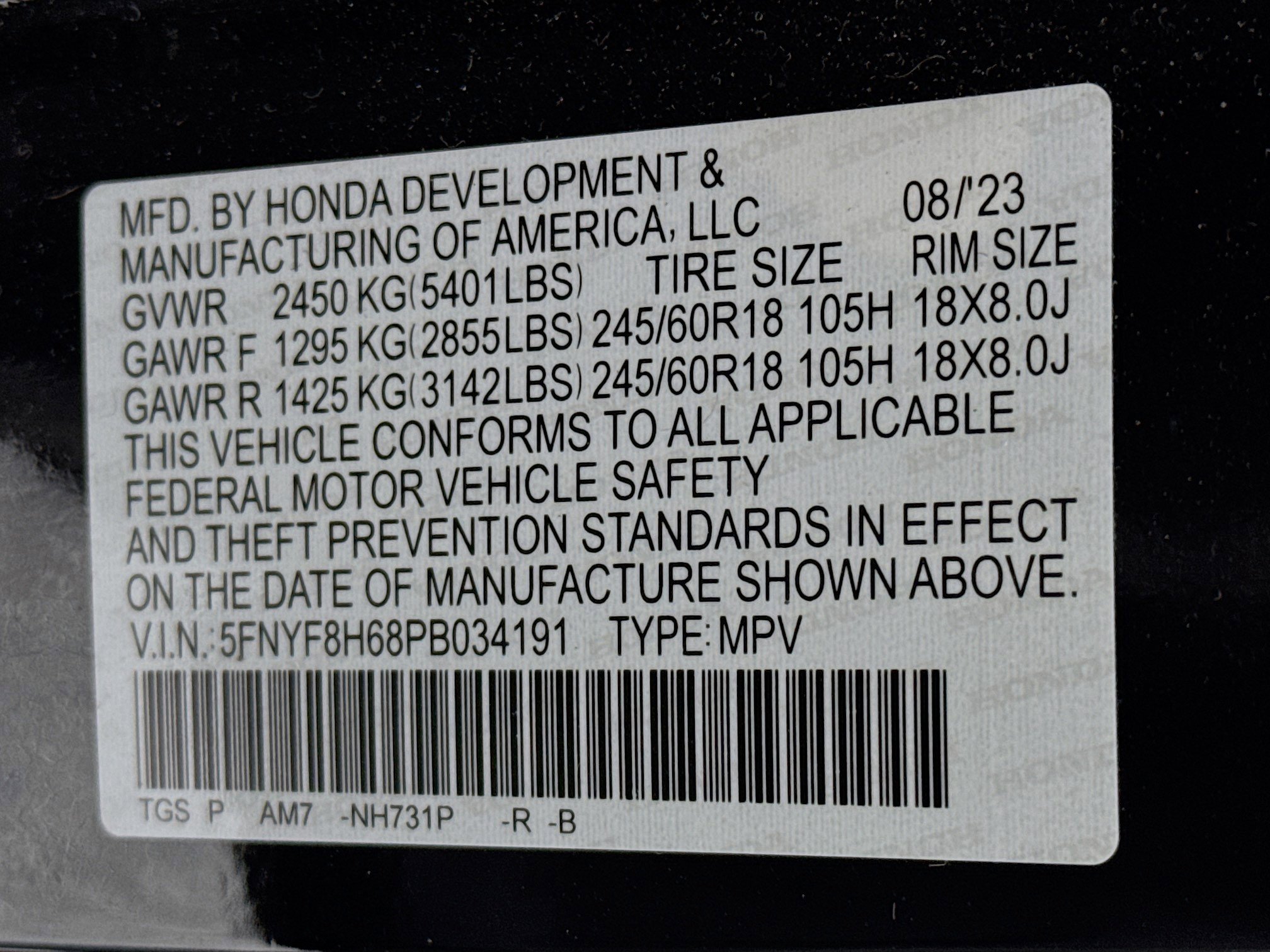 Certified 2023 Honda Passport TrailSport image 32