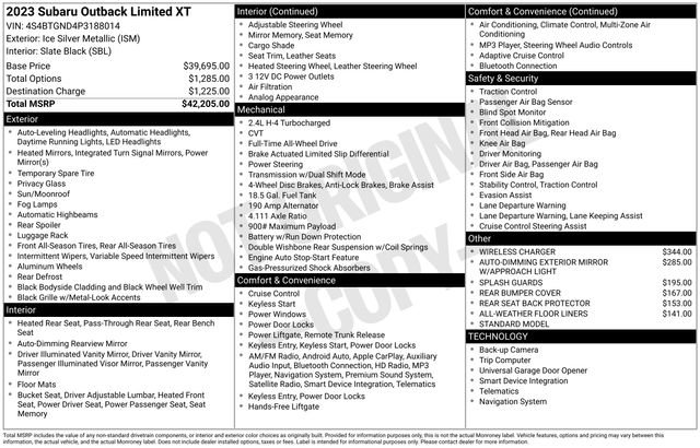 Used 2023 Subaru Outback Limited XT image 5