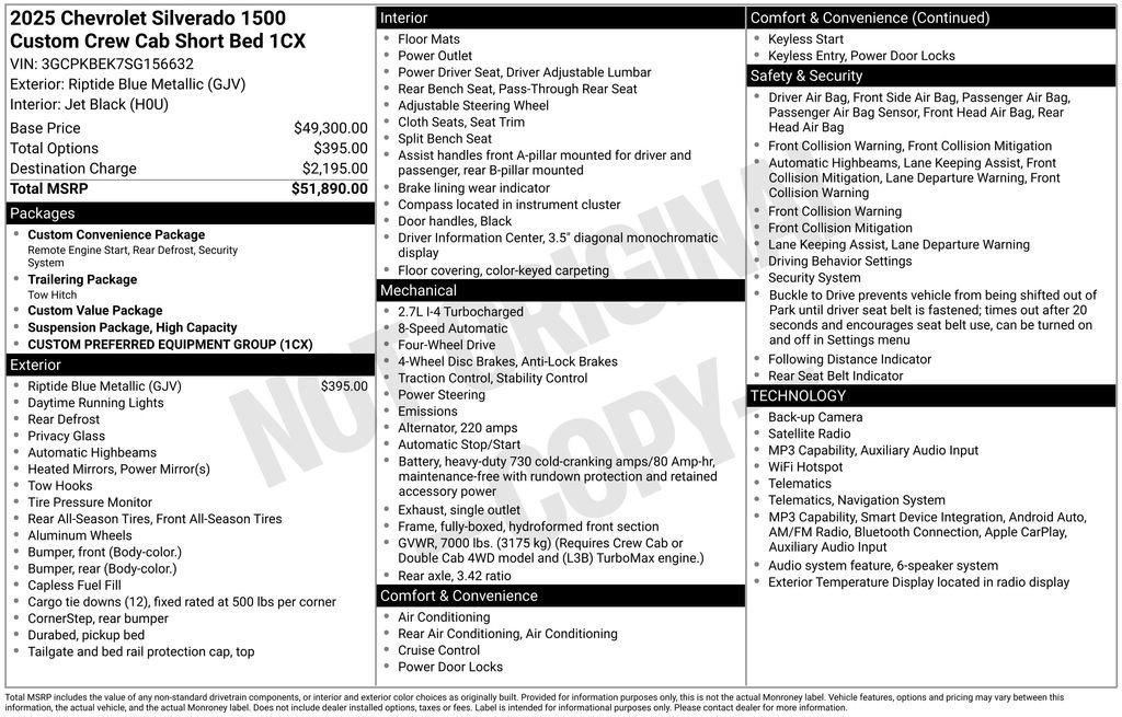 Used 2025 Chevrolet Silverado 1500 Custom AWD/4WD image 37