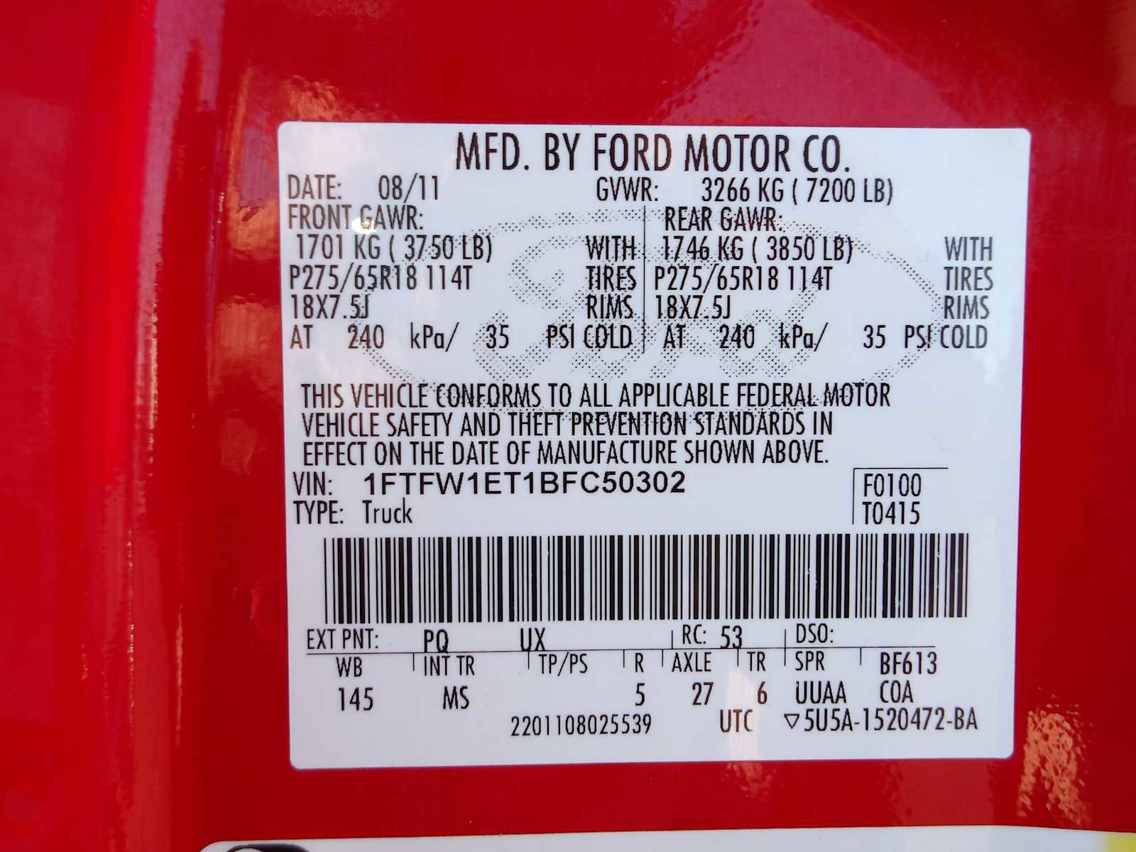 Used 2011 Ford F150 XLT w/ XLT Chrome Pkg image 33