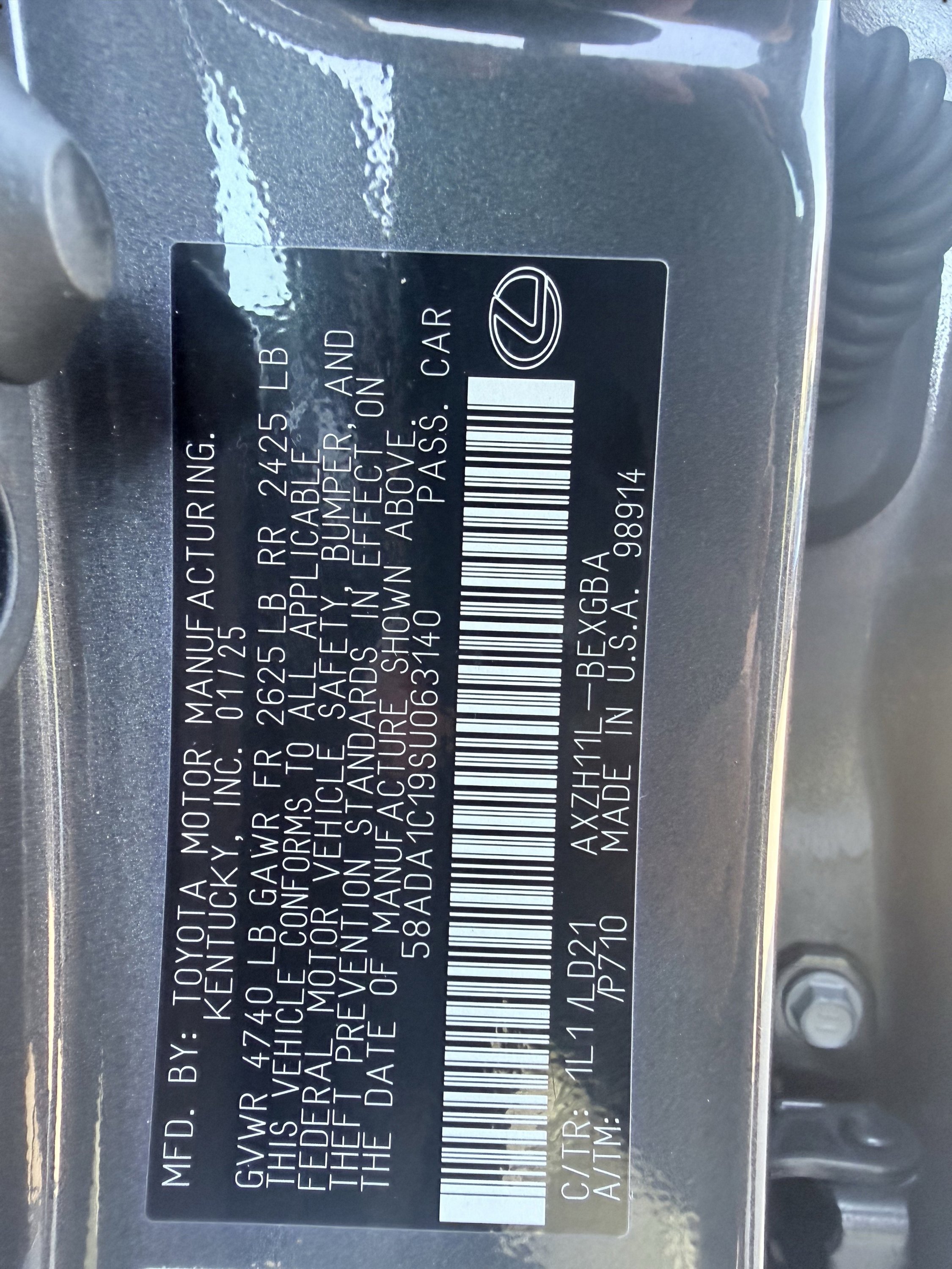 Used 2025 Lexus ES 300h ES 300h F SPORT Design w/ Premium Package image 68