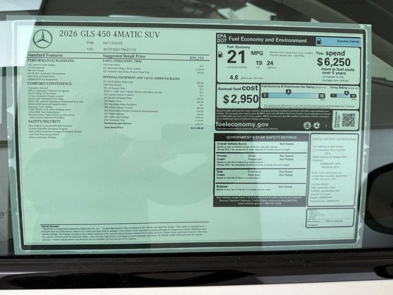 New 2026 Mercedes-Benz GLS 450 4MATIC image 4