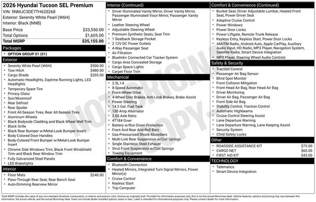 New 2026 Hyundai Tucson SEL image 18