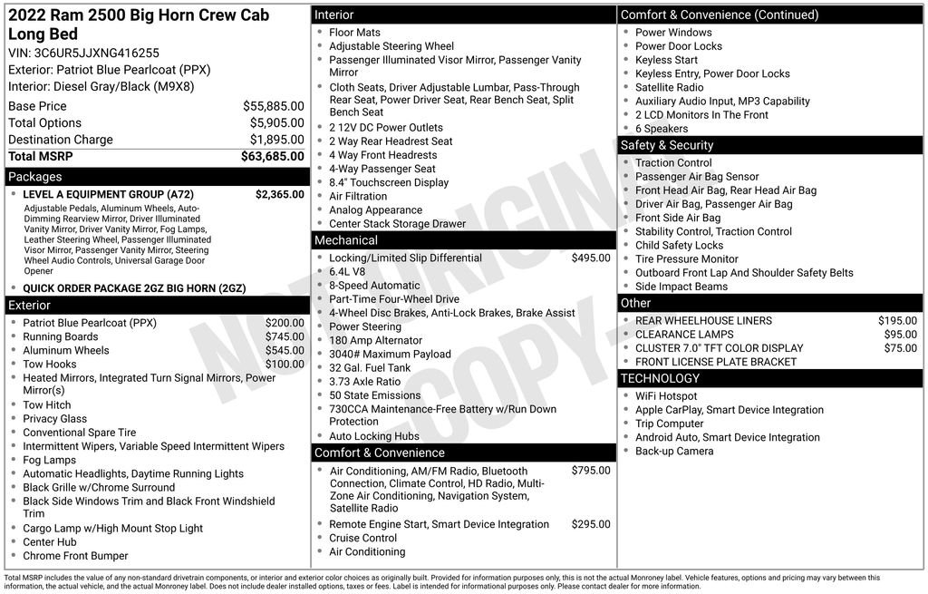 Used 2022 RAM 2500 Big Horn w/ Level A Equipment Group image 18