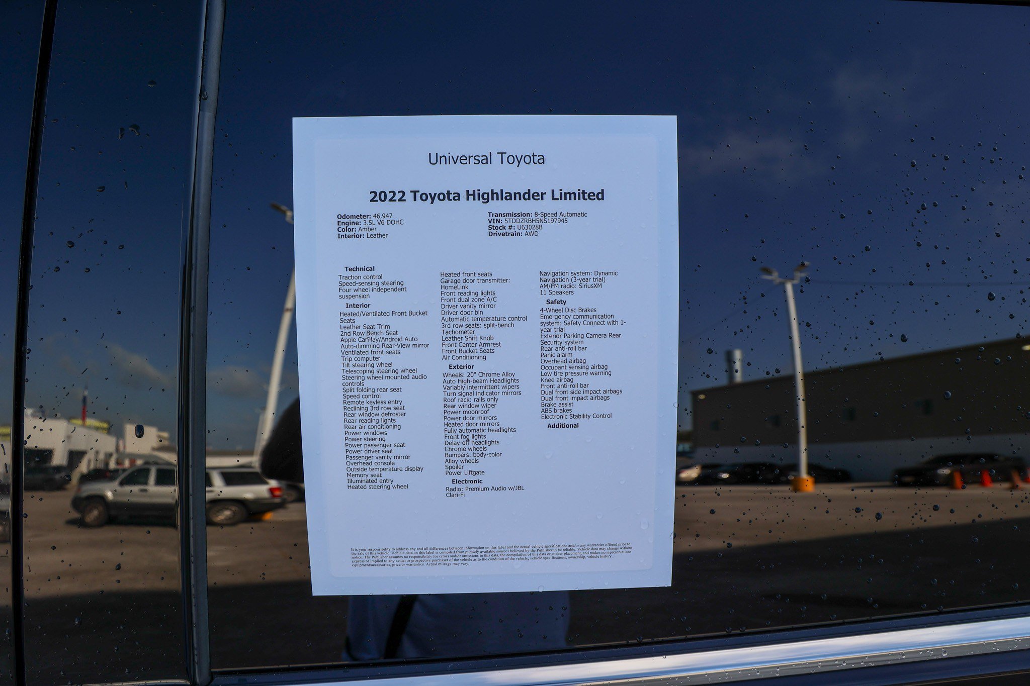 Used 2022 Toyota Highlander Limited AWD/4WD image 50