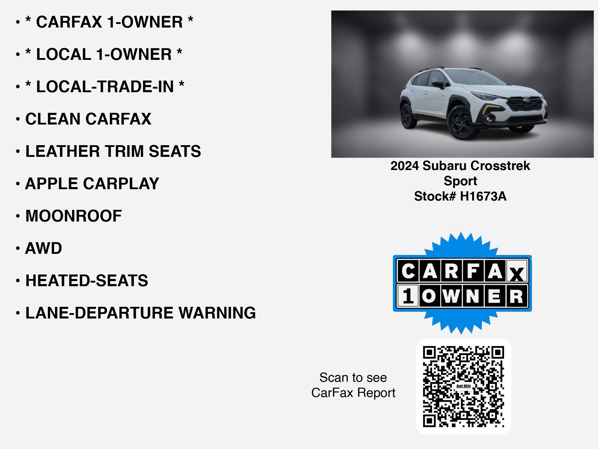 Used 2024 Subaru Crosstrek 2.5i Sport w/ Popular Package #3A image 7