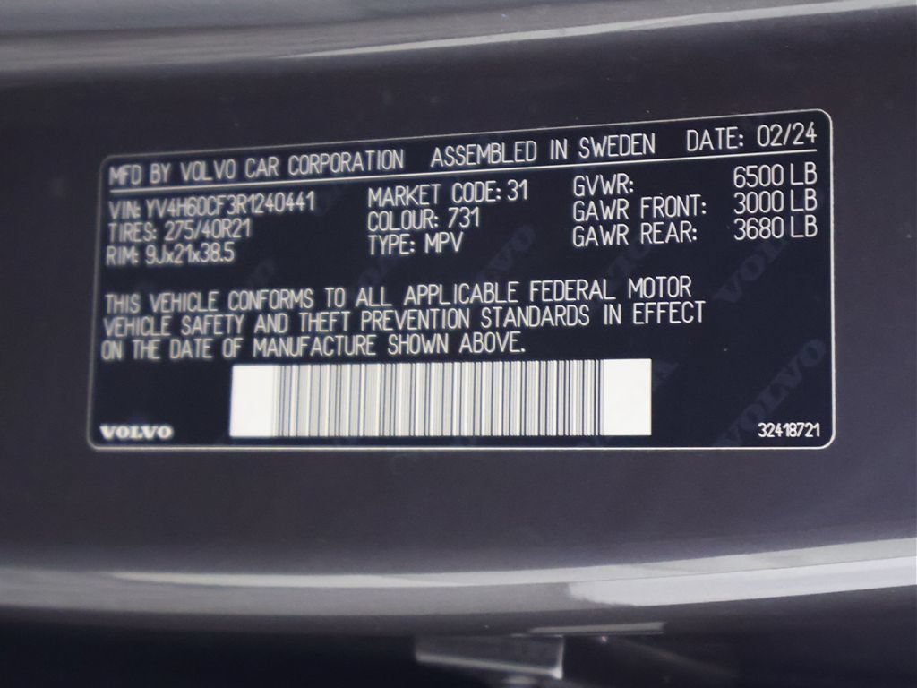Used 2024 Volvo XC90 T8 Ultimate w/ Protection Package Premier AWD/4WD image 65
