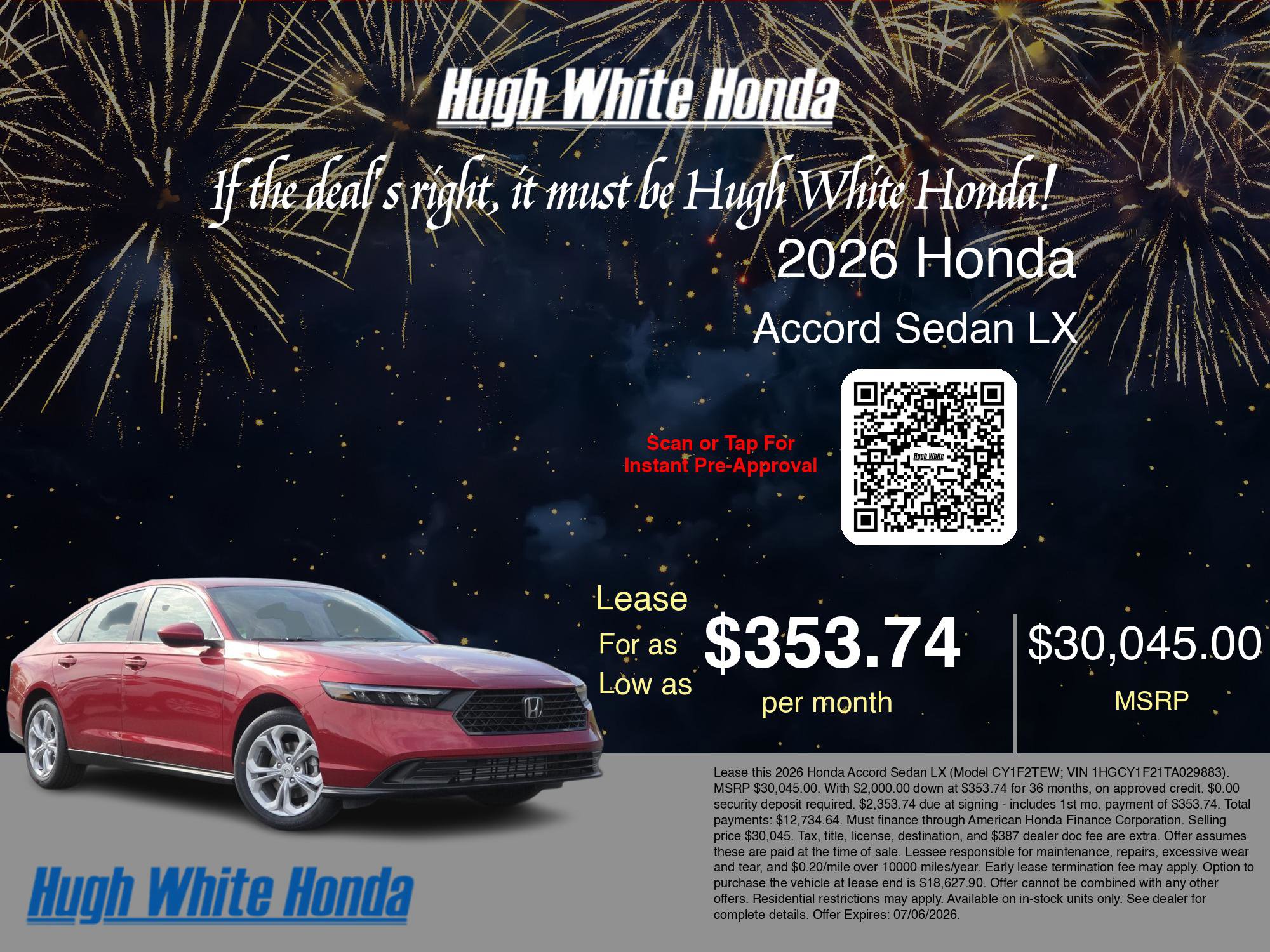 New 2026 Honda Accord LX image 3