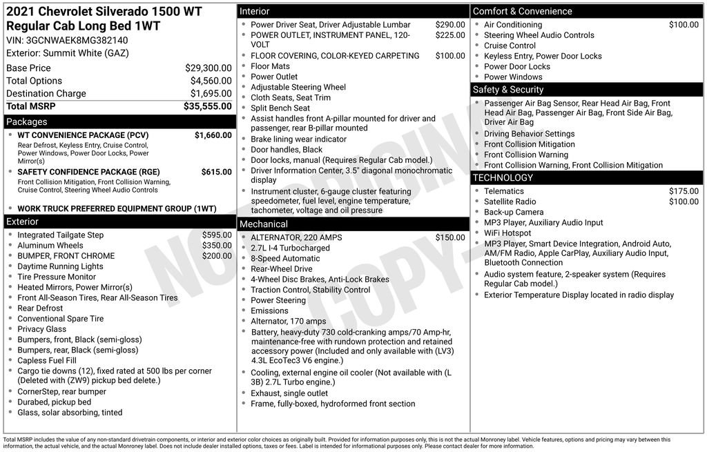 Used 2021 Chevrolet Silverado 1500 W/T w/ WT Convenience Package RWD image 10