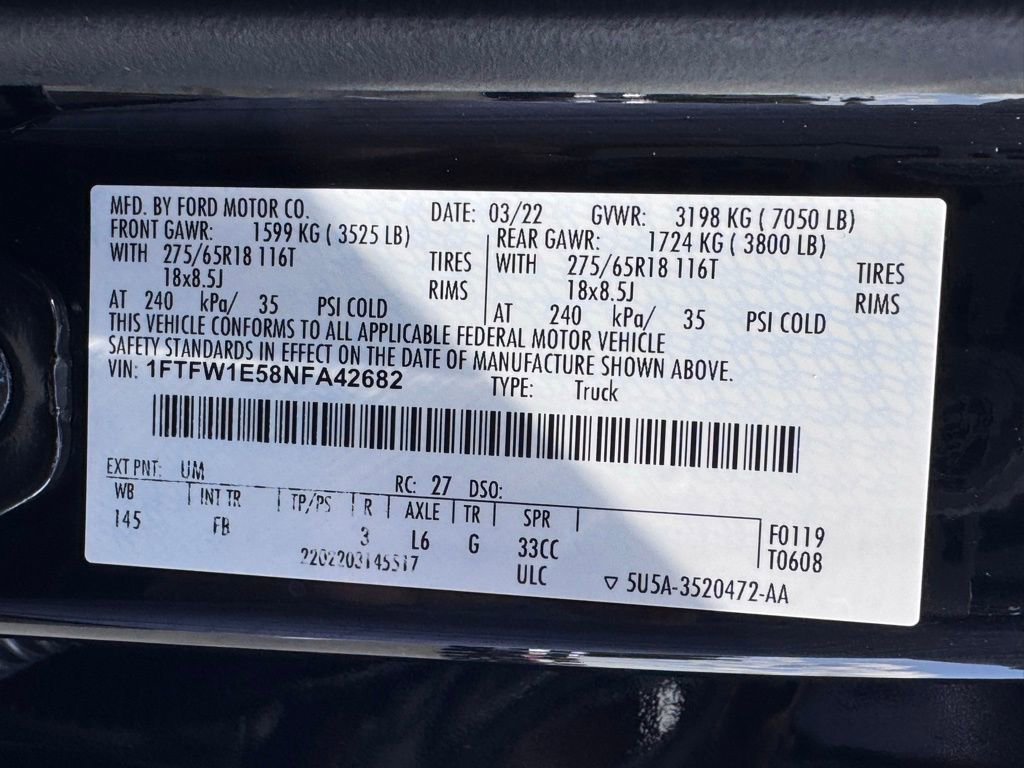 Used 2022 Ford F150 XLT w/ Equipment Group 302A High AWD/4WD image 46