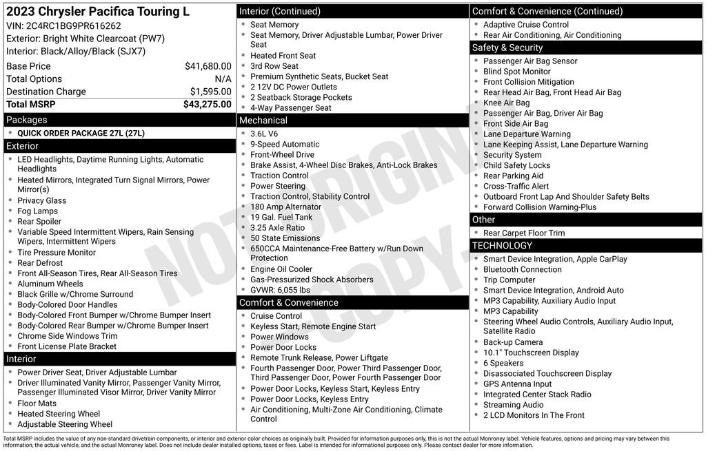 Used 2023 Chrysler Pacifica Touring-L FWD image 17