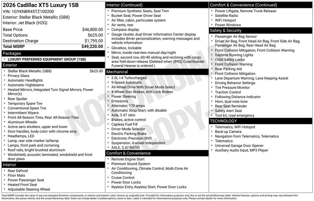 New 2026 Cadillac XT5 Luxury image 32