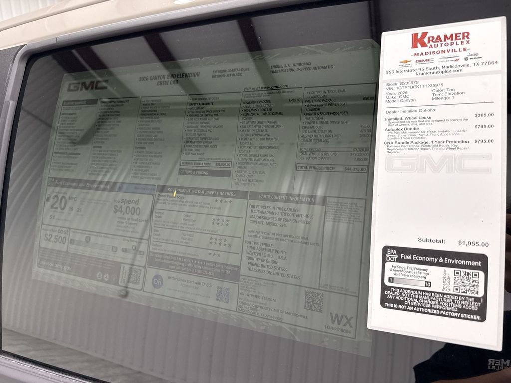 New 2026 GMC Canyon Elevation w/ Convenience Package RWD image 35
