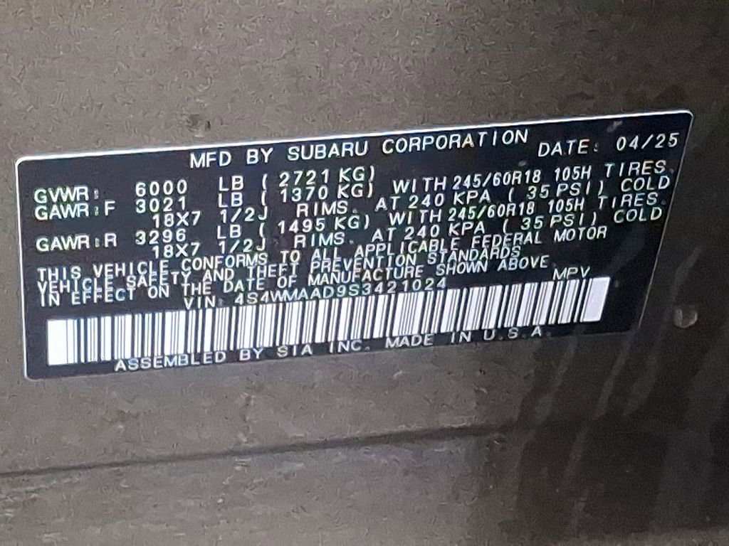 Certified 2025 Subaru Ascent Premium image 26