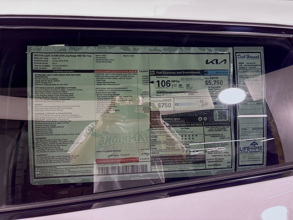 New 2025 Kia EV6 Light w/ Light LR Technology Package image 25