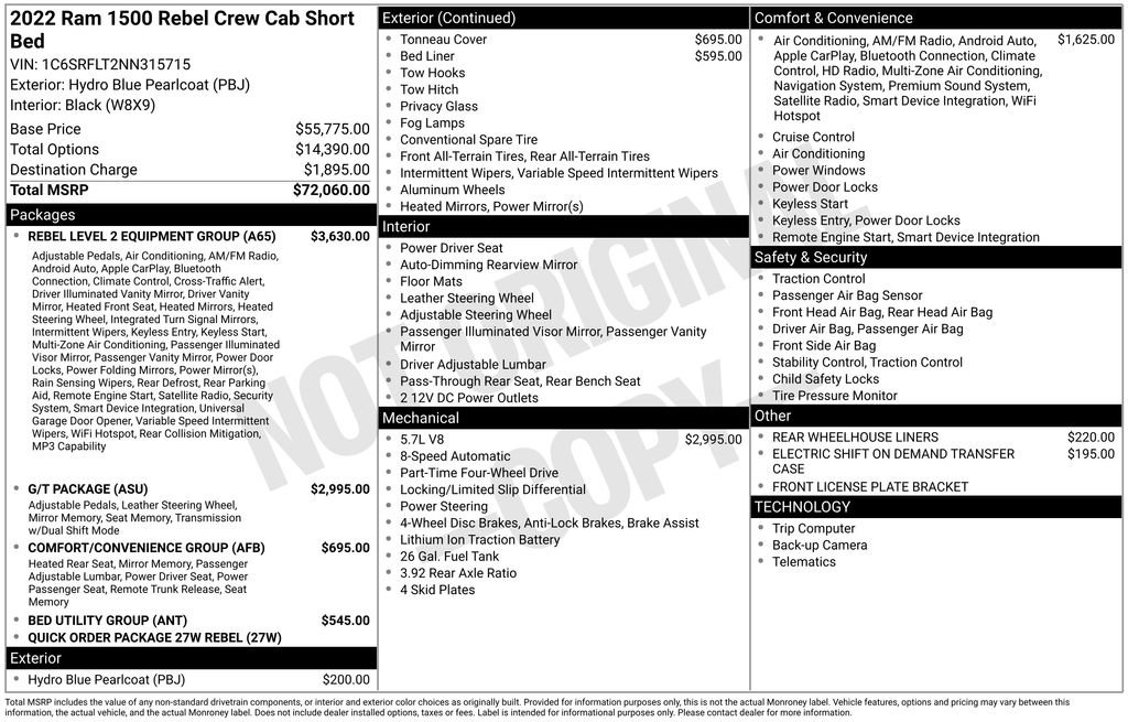 Used 2022 RAM 1500 Rebel w/ Rebel Level 2 Equipment Group AWD/4WD image 3