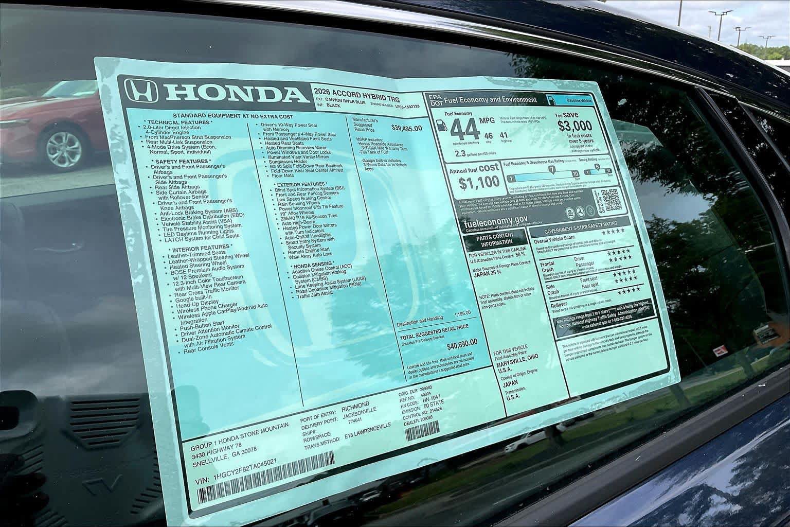 New 2026 Honda Accord Touring image 20