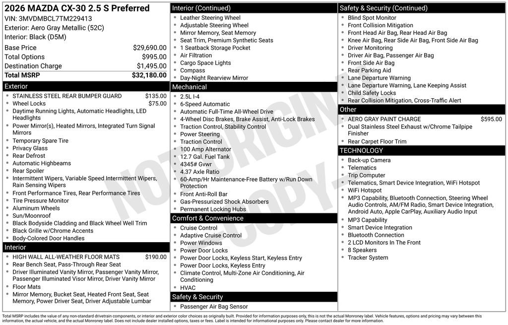 New 2026 MAZDA CX-30 AWD 2.5 S image 7