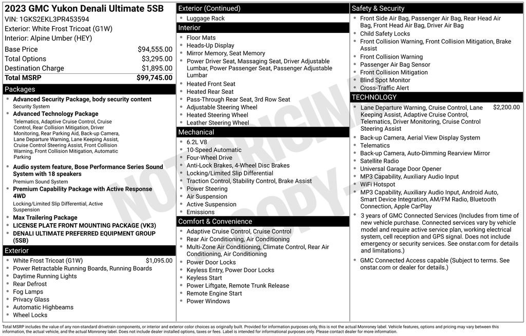 Used 2023 GMC Yukon Denali Ultimate AWD/4WD image 5