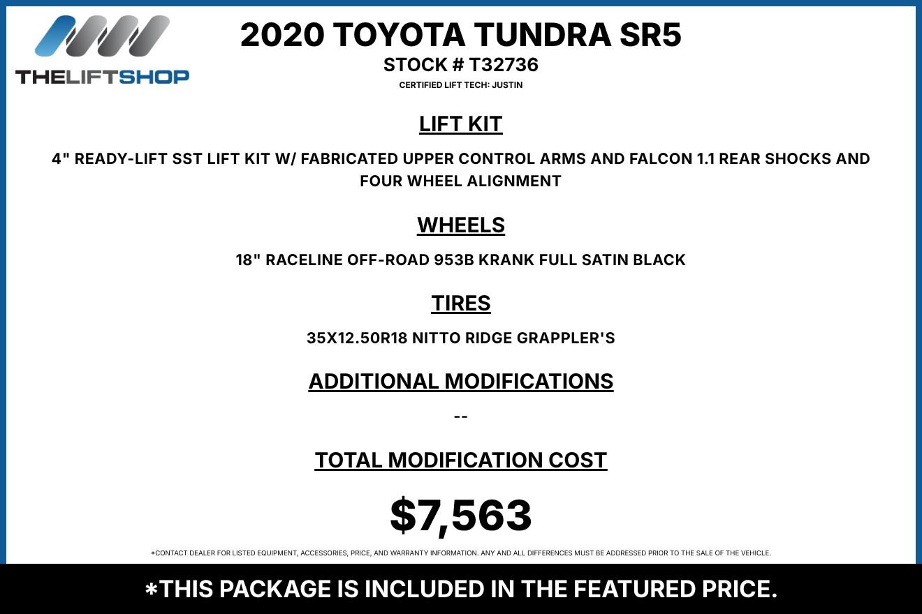 Used 2020 Toyota Tundra SR5 w/ TRD Sport Plus Package AWD/4WD image 2